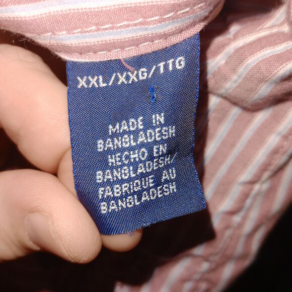 Wrangler Mens Vintage Button Down Pinstriped Button Down Western Cowboy XXL - Picture 2 of 4